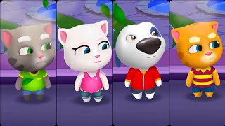 Talking Tom Gold Run Talking Tom Vs Talking Angela Vs Talking Hank Vs Talking Ginger Gameplay