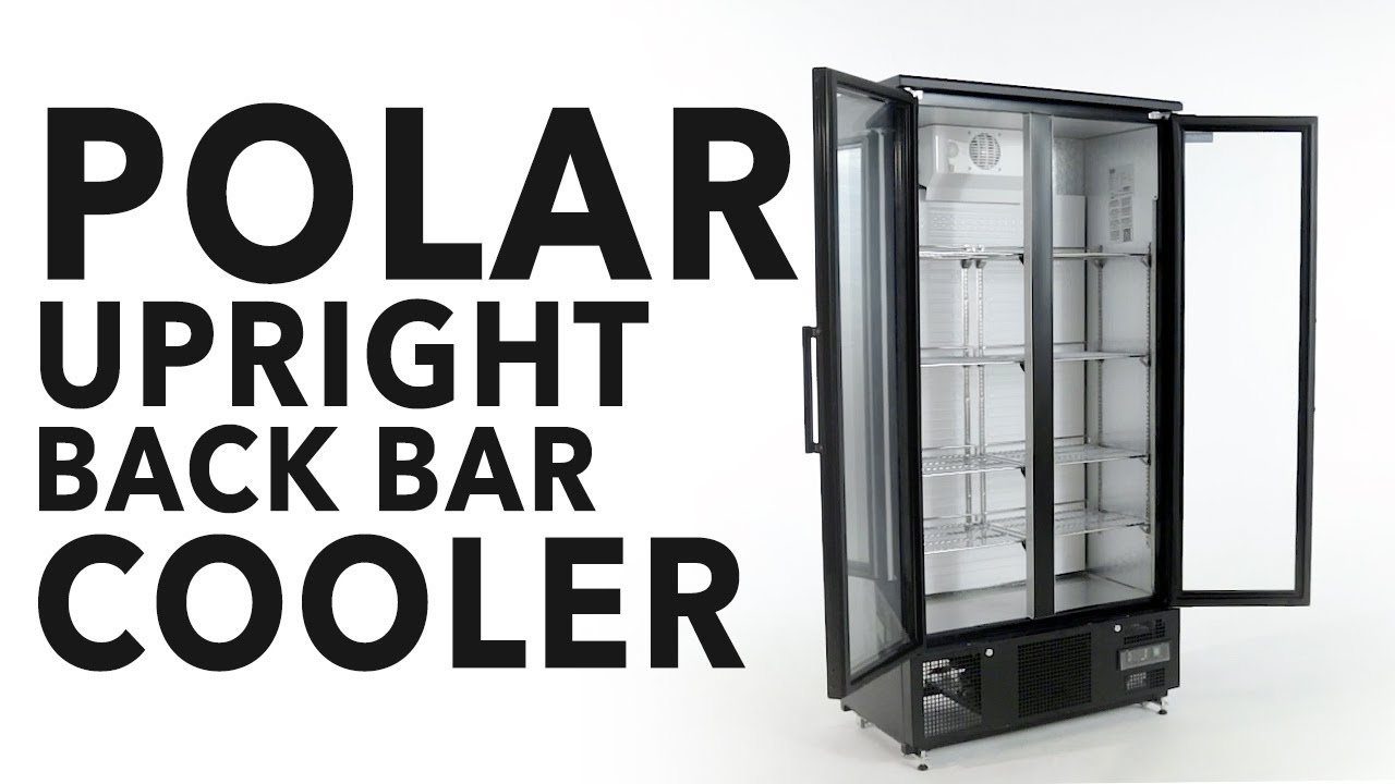 Polar Upright Back Bar Cooler with Hinged Doors 490Ltr