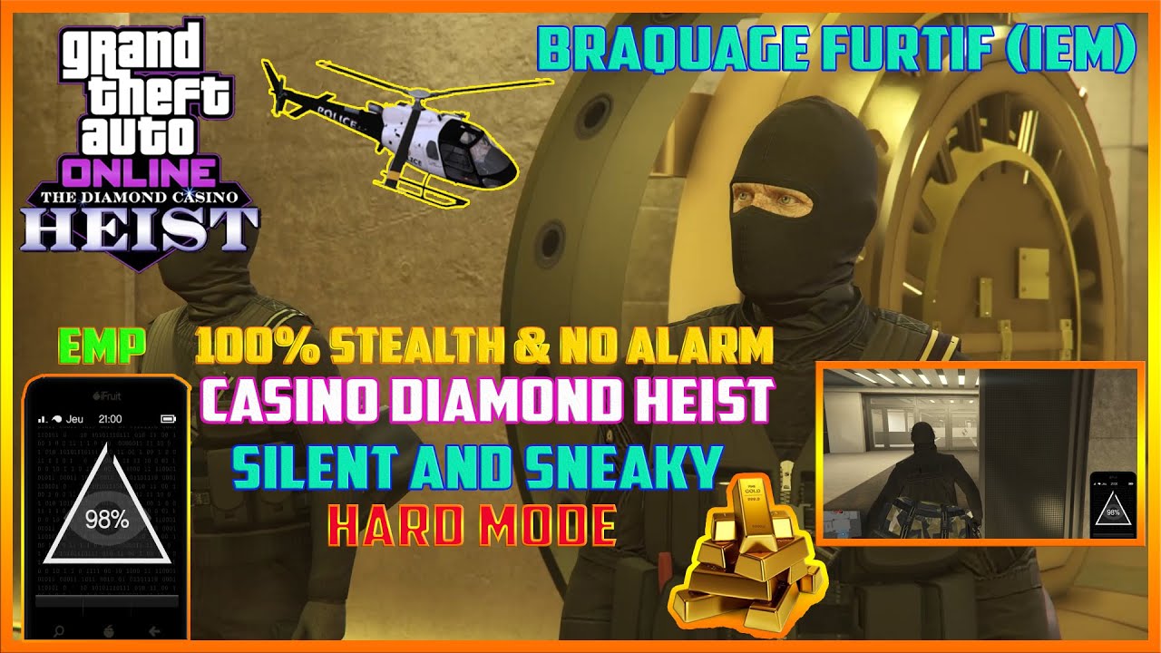 GTA Online: Casino Heist Silent & Sneaky Gold 2 players EMP Method 100% Stealth  & Undetected Guide