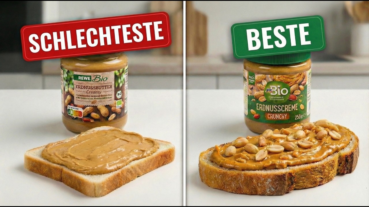 8 Erdnussbutter-Marken BEWERTET Vom Schlechtesten zum Besten (Die Meisten Sind VOLLER ZUCKER)