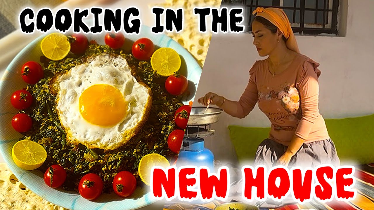 Cooking in the new house🏡a traditional dish called Nargesi was cooked,of spinach and eggs🍳