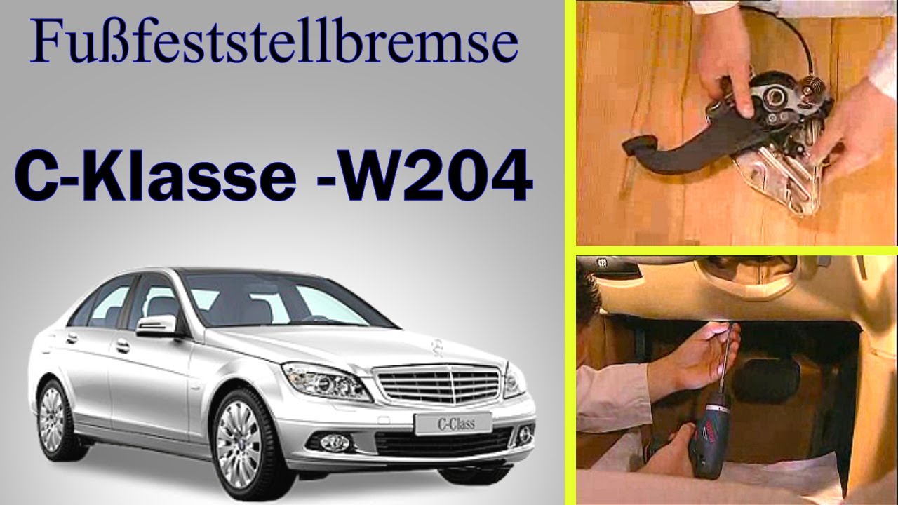 Mercedes-Benz C-Klasse W204: Feststellbremse ausbauen und Bremszug lösen 