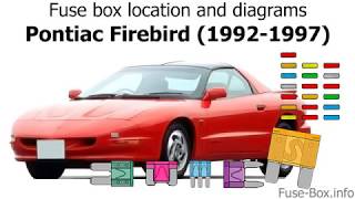 Fuse Box Location And Diagrams Pontiac Firebird 1992 1997 Youtube
