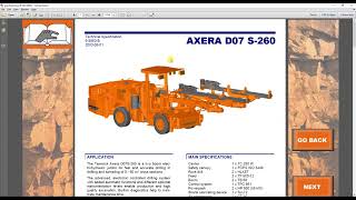 Sandvik AXERA D07 S-260 Service, Parts, Operator's and Maintenance Manual SN;104D5596 1