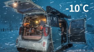 Cozy car camping in heavy snow and strong winds by 블루지니TV 146,710 views 2 months ago 34 minutes