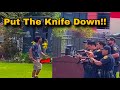 Cops Use Their Guns Instead Of Their Taser For Man Who Had A Knife In His Hand