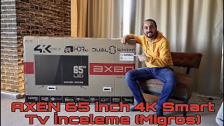 AXEN 65 İNCH 4K SMART TV AX65LEDA71-TNR KUTU AÇILIM İNCELEME ! #tvinceleme #kutuaçılımı #teknoloji