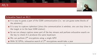 A5/1 Cipher and Eavesdropping 2G Communications