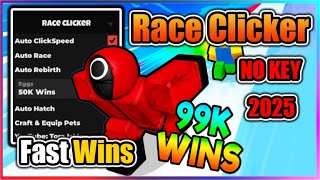 ROBLOX : ⚡Race Clicker Script - Fast Auto Wins | Auto Hatch & More 2025 (NO KEY) screenshot 4