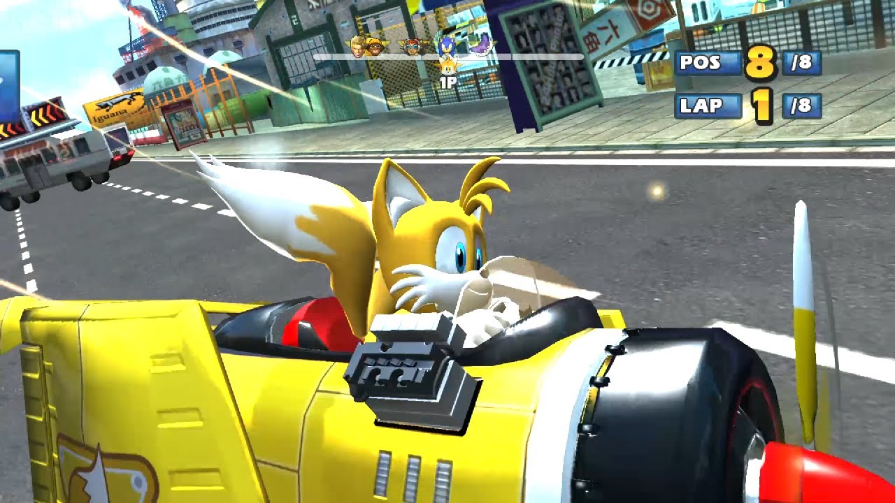 TAILS Shibuya Downtown 8 Laps Expert (Request) Sonic & Sega All-Stars Racing
