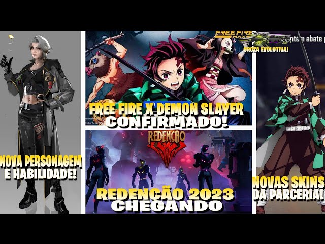 Free Fire e Demon Slayer: nova parceria da - Free Fire Club há