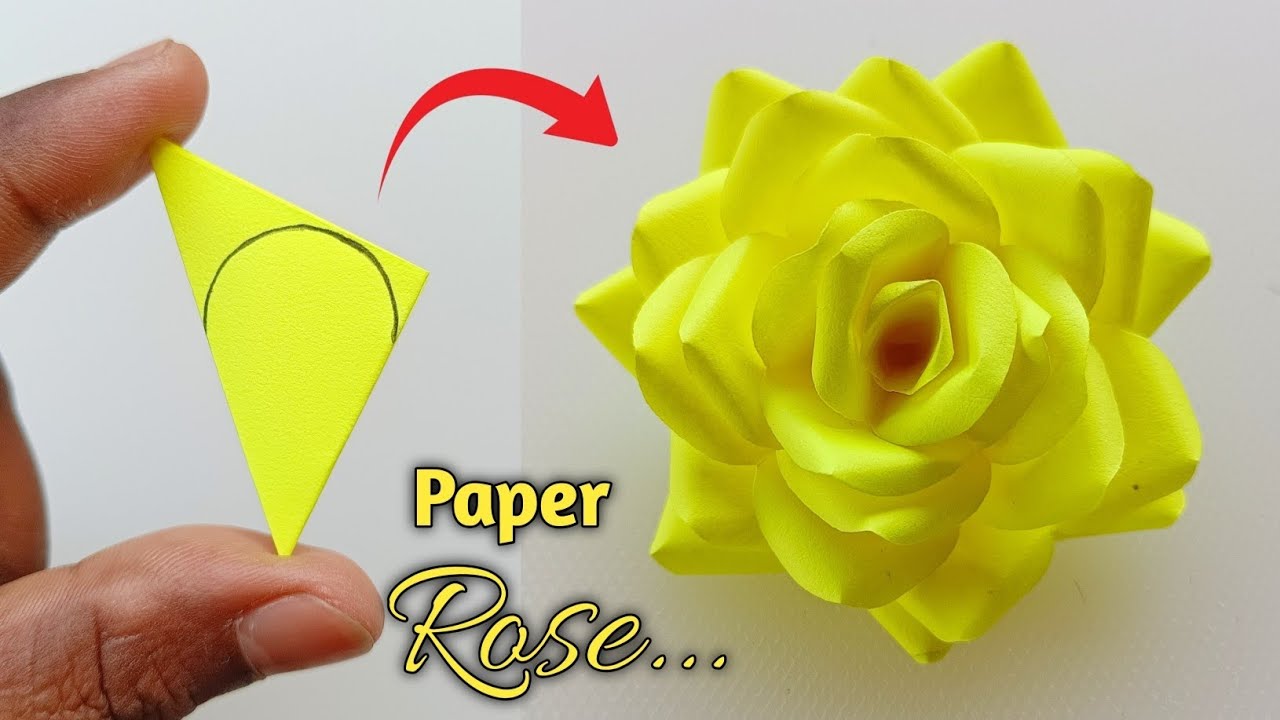 How To Make Paper Rose Flower | DIY Paper Rose Flower | Paper Flower Making Step by Step