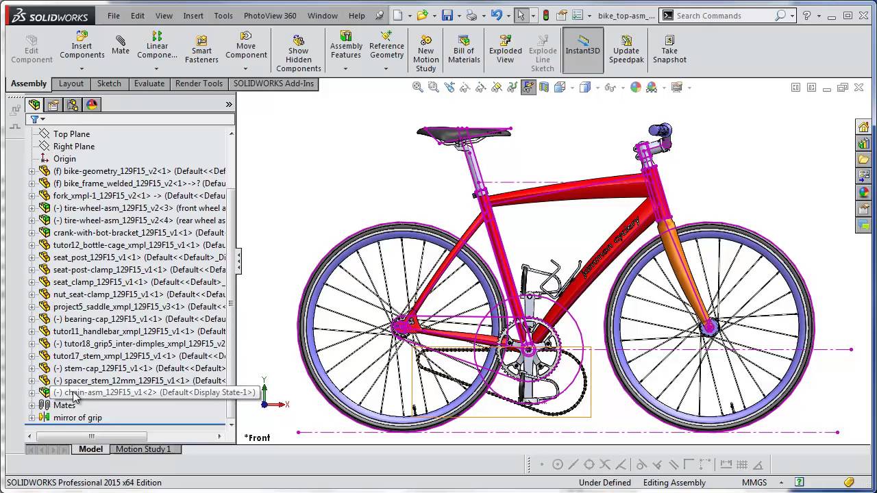 solidworks bicycle assembly download