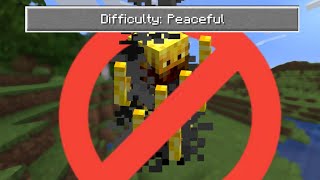 I Beat Minecraft in PEACEFUL Mode!