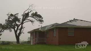 5-19-2024 Custer City, OK Tornado hits home, drone damage, storm structure