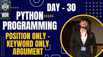 Position only argument | Keyword only argument ( Function )@HDR_Programming