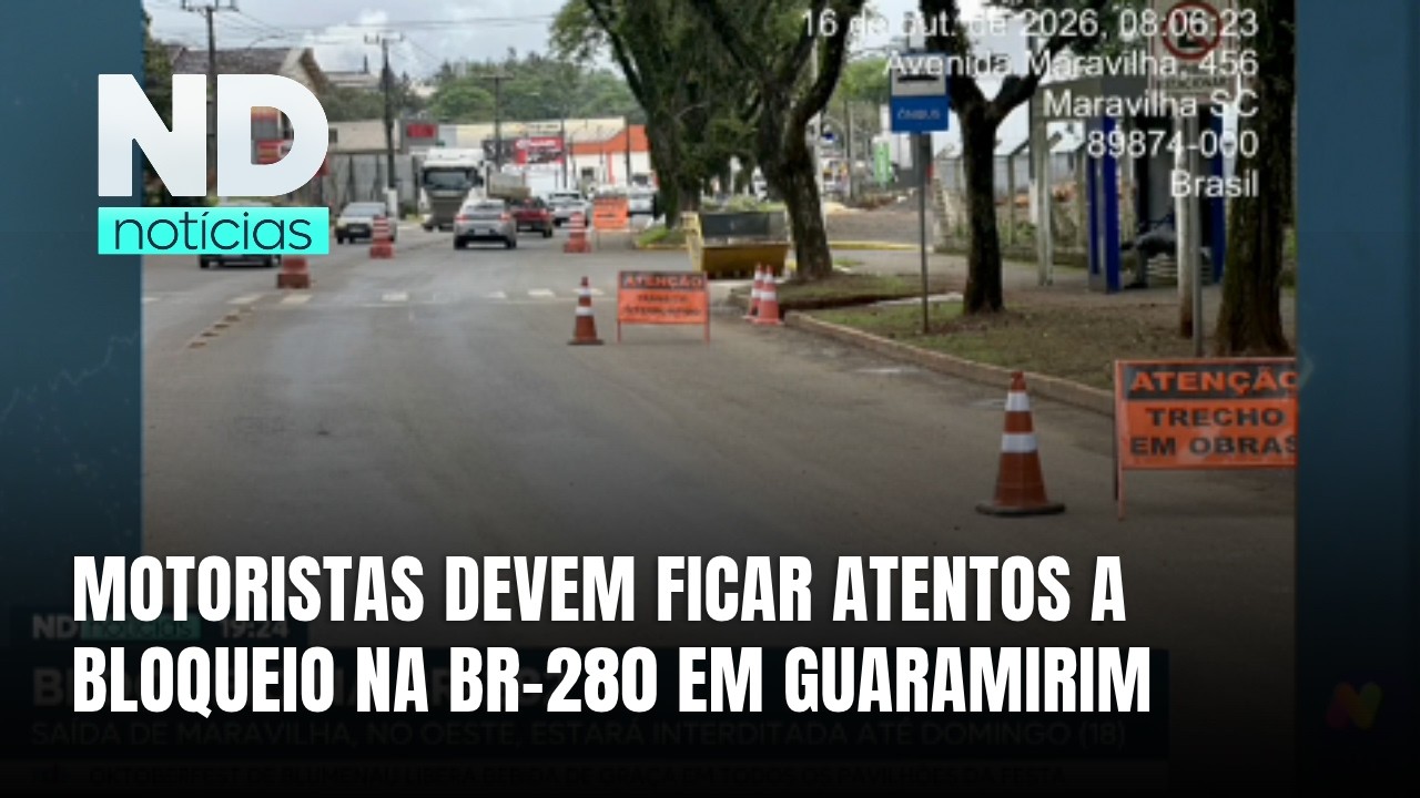 Acesso a bairro de Guaramirim será interditado na BR-280 na segunda-feira