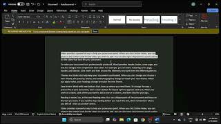 Text selection in Microsoft word using nvda screen reader Malayalam 
