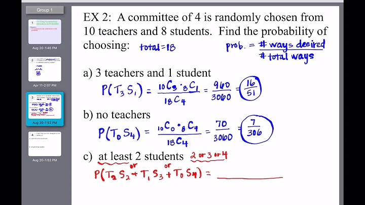 Notes 15.5-Using Permutations & Combinations in Pr...