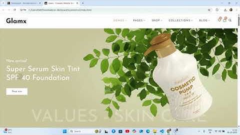 Beauty and Cosmetics Store Free Website Template #template