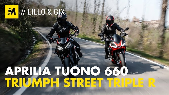 Aprilia Tuono 660 vs Triumph Street Triple R: i pesi medi - YouTube