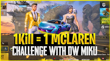 1Kill = 1 MCLAREN Challenge With My #GF | 1v1 TDM PUBG Mobile | DW Hamza Gaming