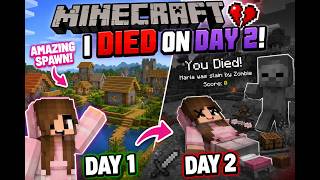 I Died on Day 2… But I Got the BEST Spawn! 😭⛏️