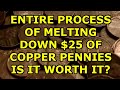 Melting down your copper pennies - total process and cost involved - Is it worth it? Let's find out!