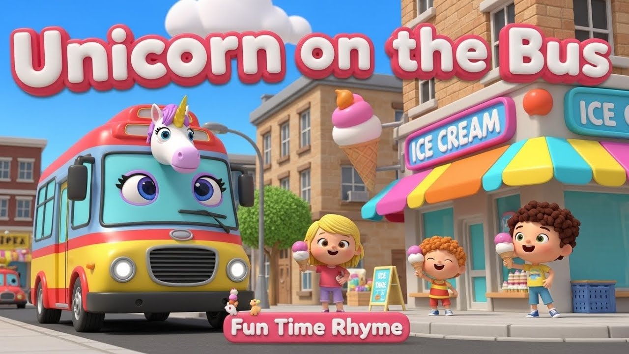 Unicorn on the Bus 🦄🚌🎵 | Fun Kids Song & Magical Bus Adventure 🌈👶