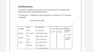 فرنسية خامسة ابتدائي . كيف تنشأ تعبير بسيط جدا و بسهولة  عن أي حيوان . الفيل. يمكنكم إضافة معلومات أ