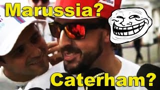 Felipe crashes Alonso's interview: Going to Marussia Caterham Japan 2014