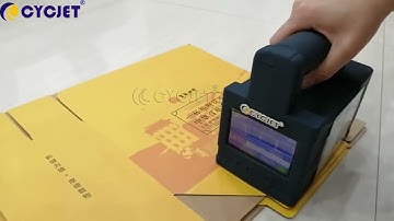 How to Print Barcode on Carton by CYCJET Handheld Smart III Stamping Inkjet Printing Machine