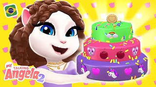 Bolo De Aniversário Especial! 👩‍🍳🎂 Minha Talking Angela 2 (Vídeo De Jogabilidade)