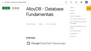 AlloyDB   Database Fundamentals GSP1083