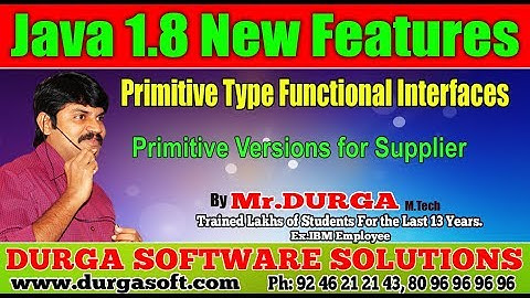 Java 8 New Features ||   Primitive Versions for Supplier || By Durga