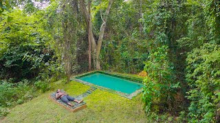 Complete Build Jungle Underground House with Bamboo Swimming Pool by Ancient Skills, @JungleSurvival