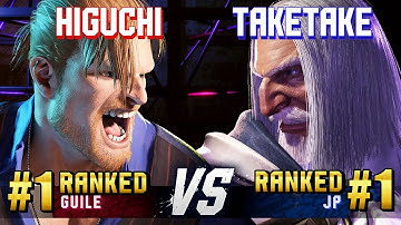 SF6 ▰ HIGUCHI (#1 Ranked Guile) vs TAKETAKE-PIANO (#1 Ranked JP) ▰ High Level Gameplay
