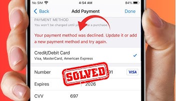 Solved✅: Your Payment Method Was Declined Update it or Add a New Payment Method and Try Again