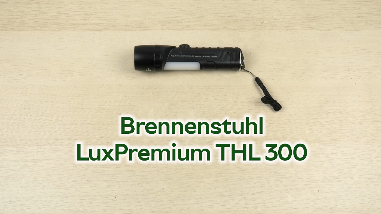 Розпаковка Brennenstuhl LuxPremium THL 300 360+240 лм дальність 200 м 8 режимів 30 год (1178690)