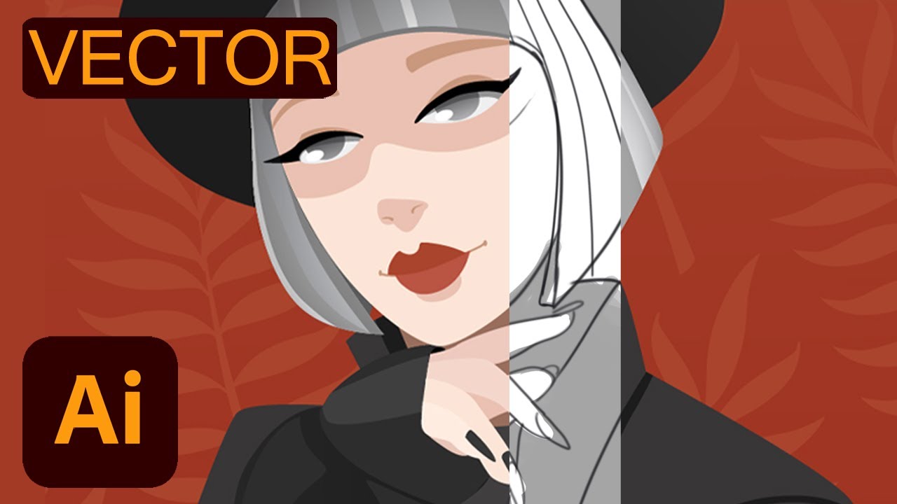 Portrait Vector Illustration - Adobe Illustrator tutorial - YouTube