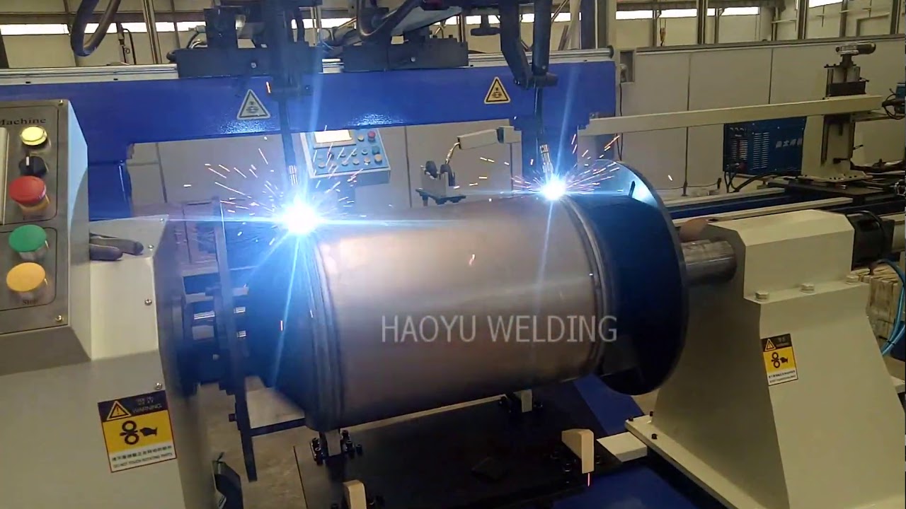 automatic welding equipment for air storage tank YouTube