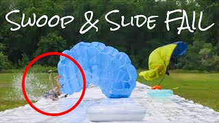 Epic Skydiving Fail: Swoop and Slide Gone Wrong, Reserve Deployment!