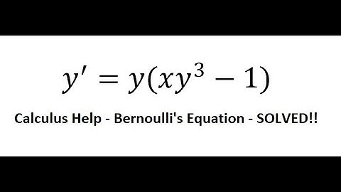 Calculus Help: Differential Equations - y
