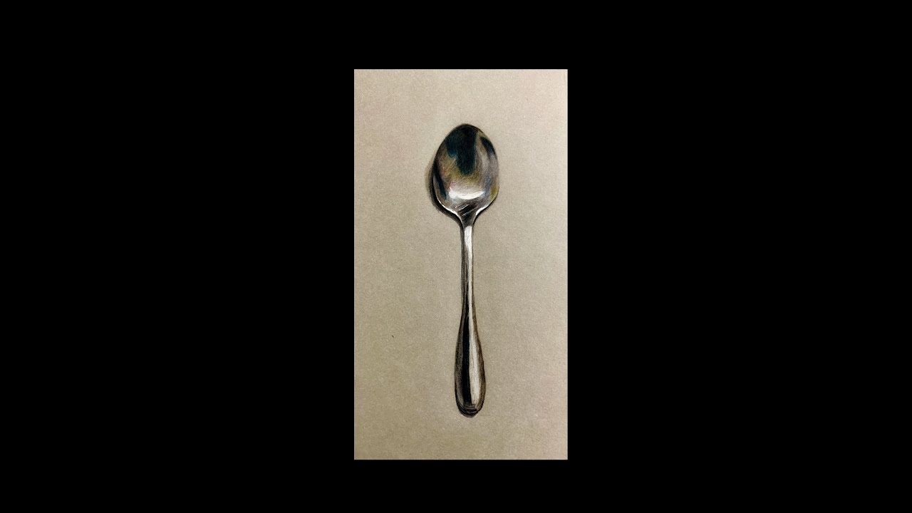 How to draw a realistic object(spoon) | Still life drawing | Colour Pencil drawing of Still Life