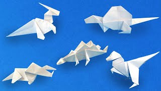 Easy Paper Dinosaur Tutorial  Best Origami Dinosaurs