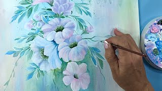 Pintar Flores para Relajarse / Crea tu jardin de Paz / pintando con Acrílicos