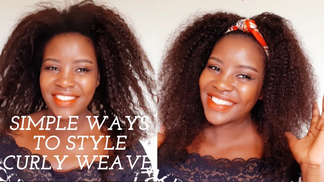 HOW TO STYLE CURLY WEAVE/SIMPLE WAYS(ISEE HAIR)