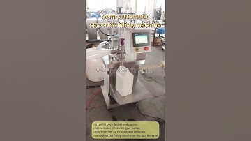 Semi-automatic servo lifting filling head to reduce air bubbles #fillingmachine  gear pump