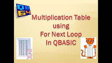 Multiplication Table using For Next Loop In QBASIC