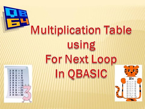 Multiplication Table using For Next Loop In QBASIC